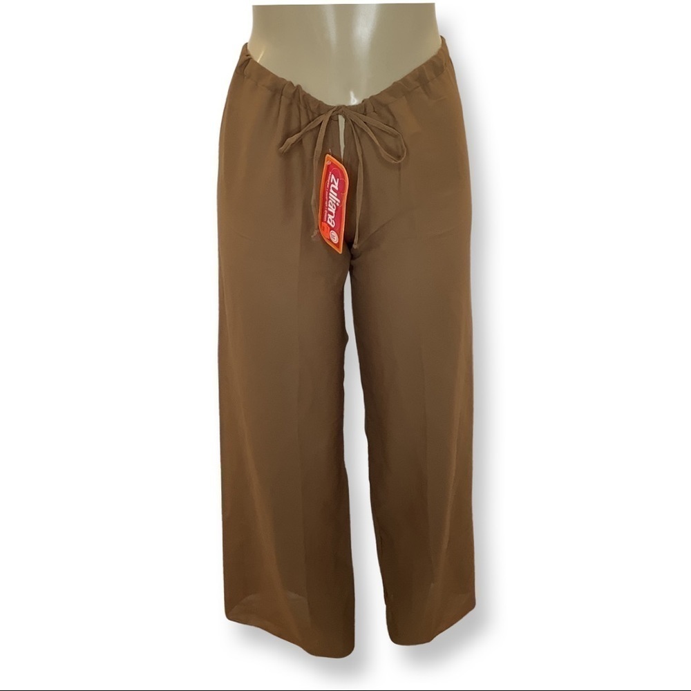 Zuliana Size Medium Adjustable Tie Waist Pants. Made In USA. New With Tags